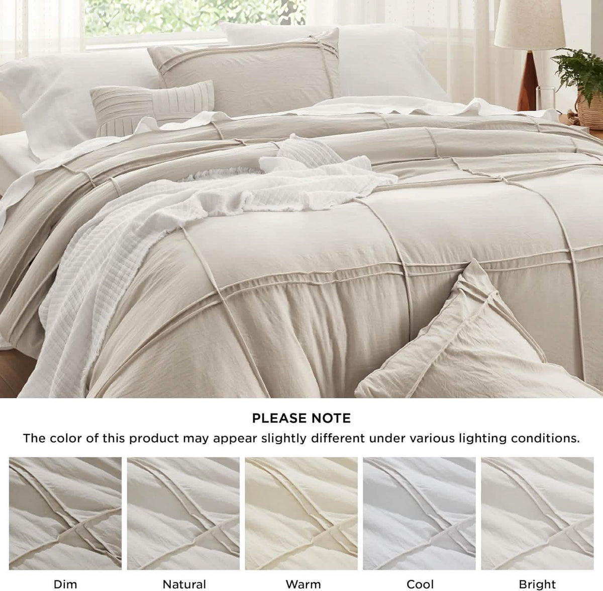 Striped Tufted Embroidery Duvet Cover Set