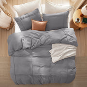 Striped Tufted Embroidery Duvet Cover Set