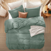 Striped Tufted Embroidery Duvet Cover Set