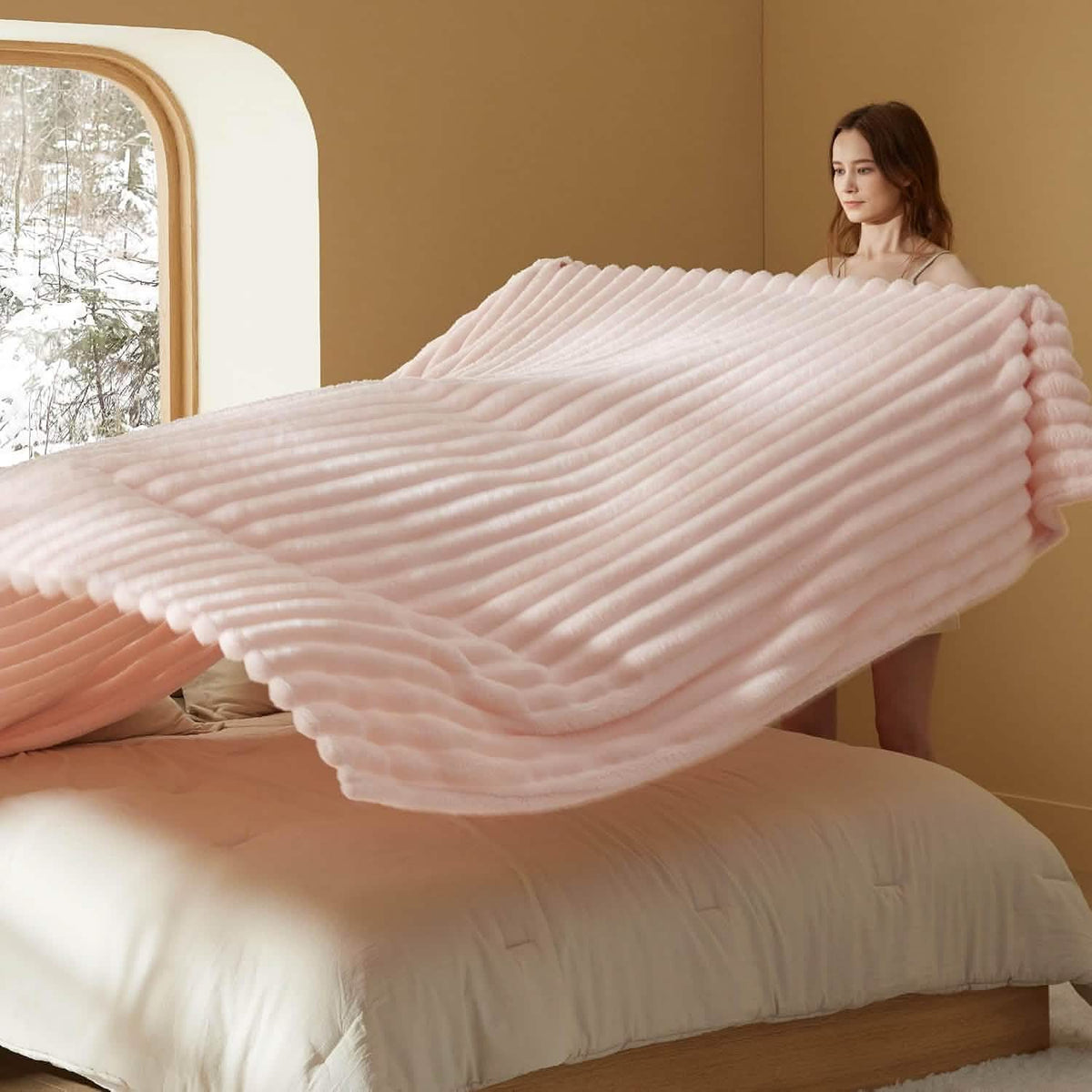 Luxplush Striped Blanket