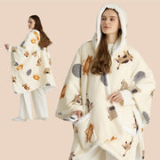 Heated Sherpa Fleece Blanket Hoodie