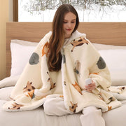Heated Sherpa Fleece Blanket Hoodie