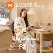 Heated Sherpa Fleece Blanket Hoodie