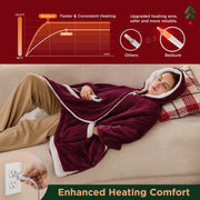 Heated Sherpa Fleece Blanket Hoodie
