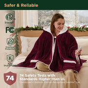 Heated Sherpa Fleece Blanket Hoodie