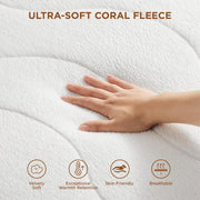 Coral Fleece Heated Mattress Pad