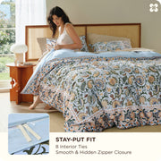 100% Cotton Patterned Duvet Cover Set