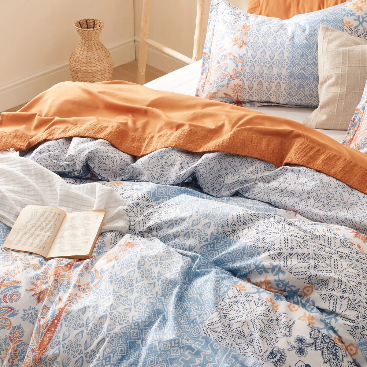 100% Cotton Patterned Duvet Cover Set
