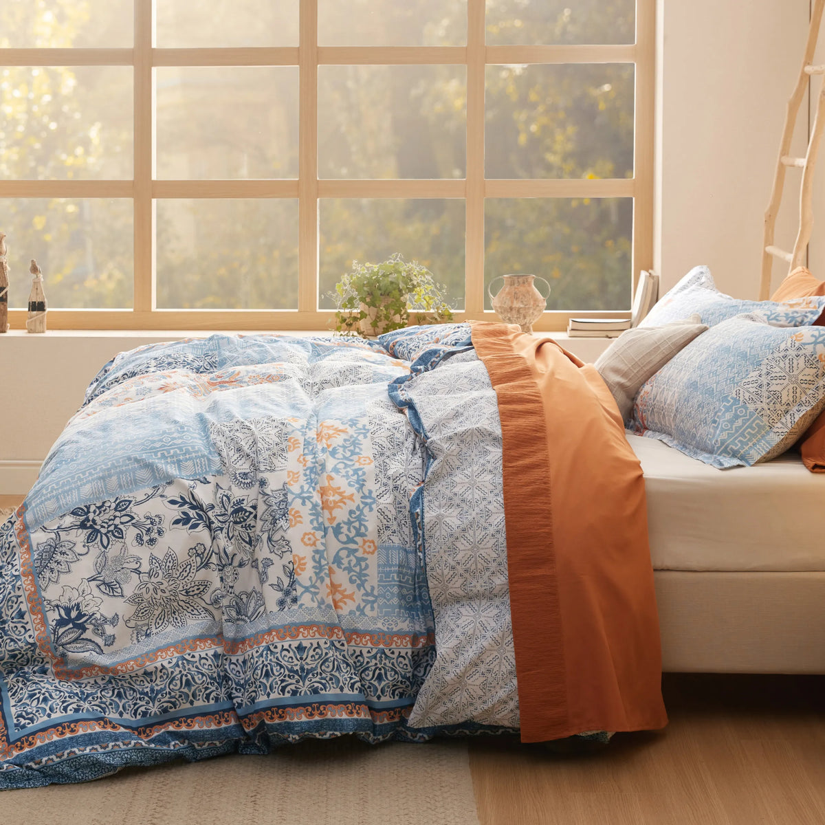 100% Cotton Patterned Duvet Cover Set