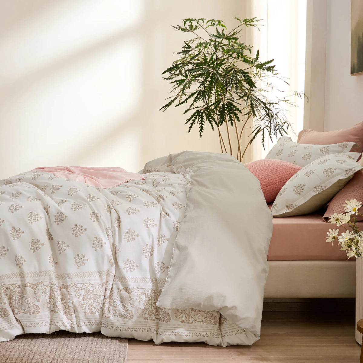 100% Cotton Patterned Duvet Cover Set