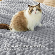 Textured Bubble Flannel Fleece Blanket
