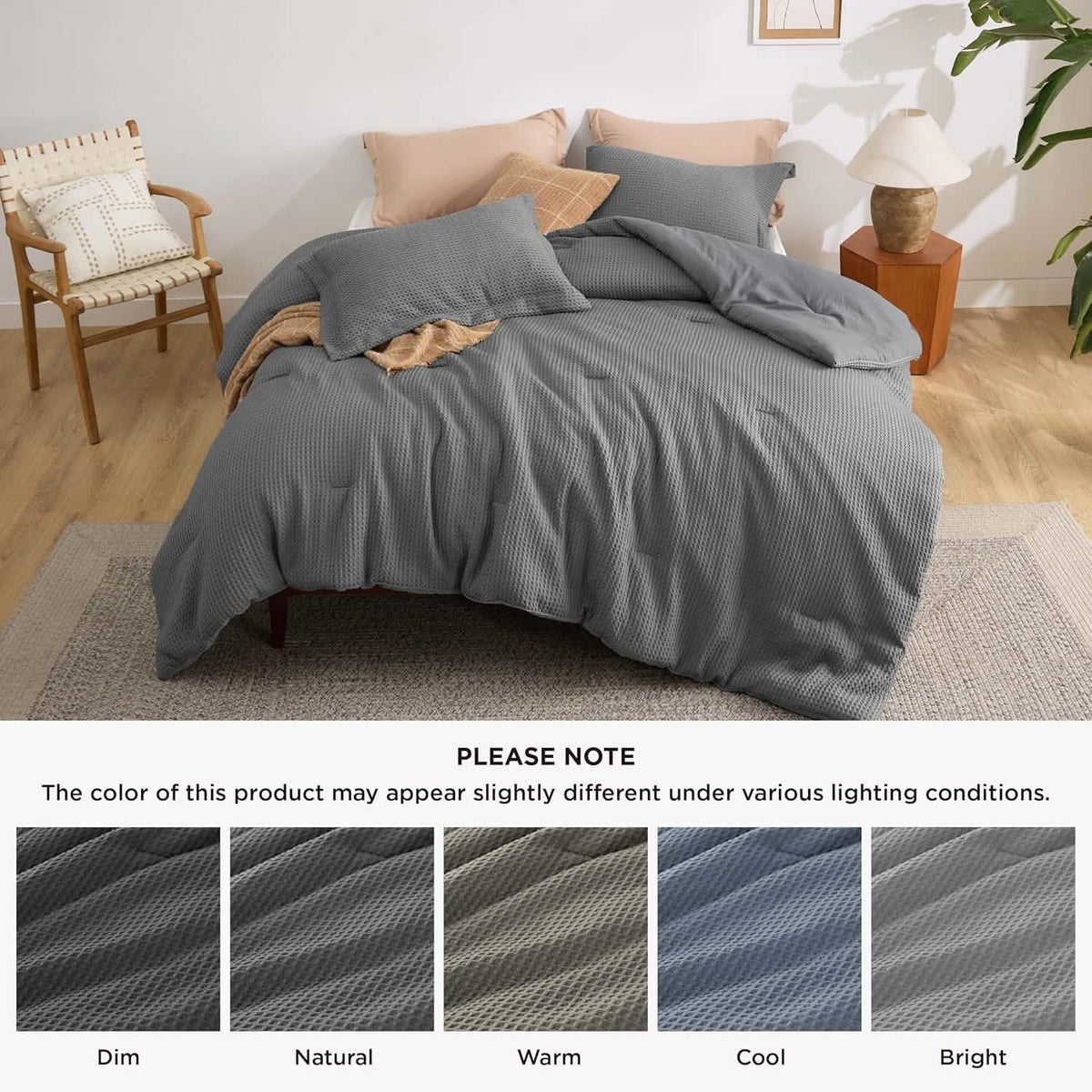 Classic Waffle Weave Comforter Set