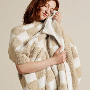 Super Soft Reversible Checkerboard Blanket