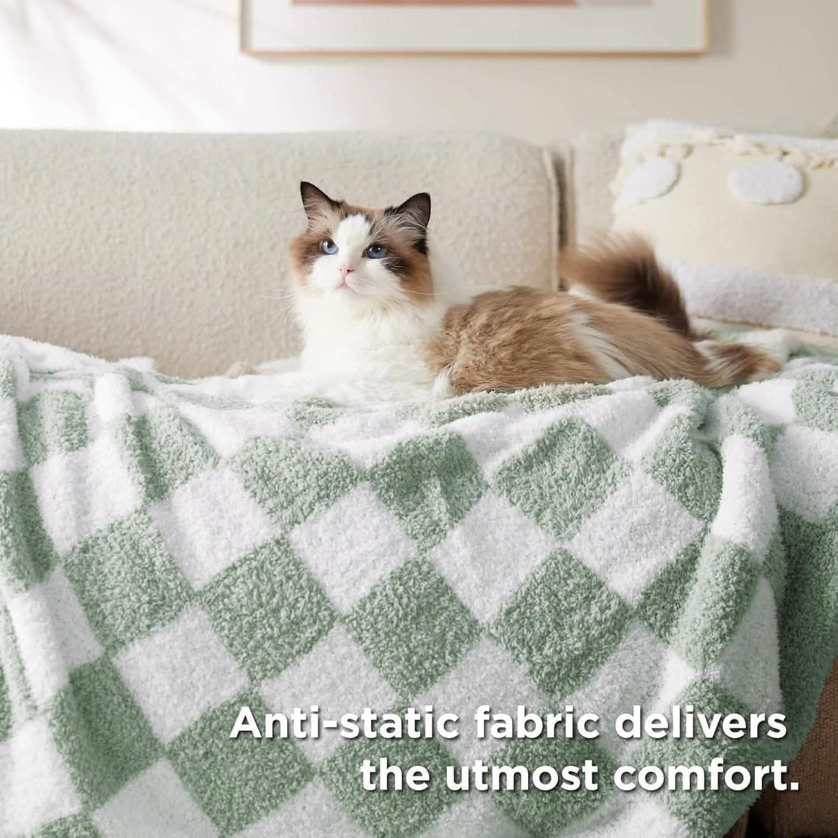 Super Soft Reversible Checkerboard Blanket