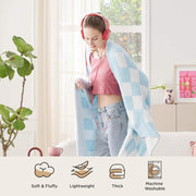 Super Soft Reversible Checkerboard Blanket