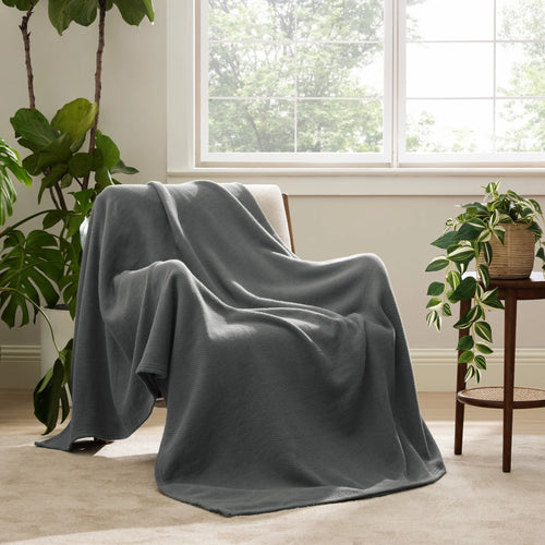 100% Cotton Herringbone Woven Blanket