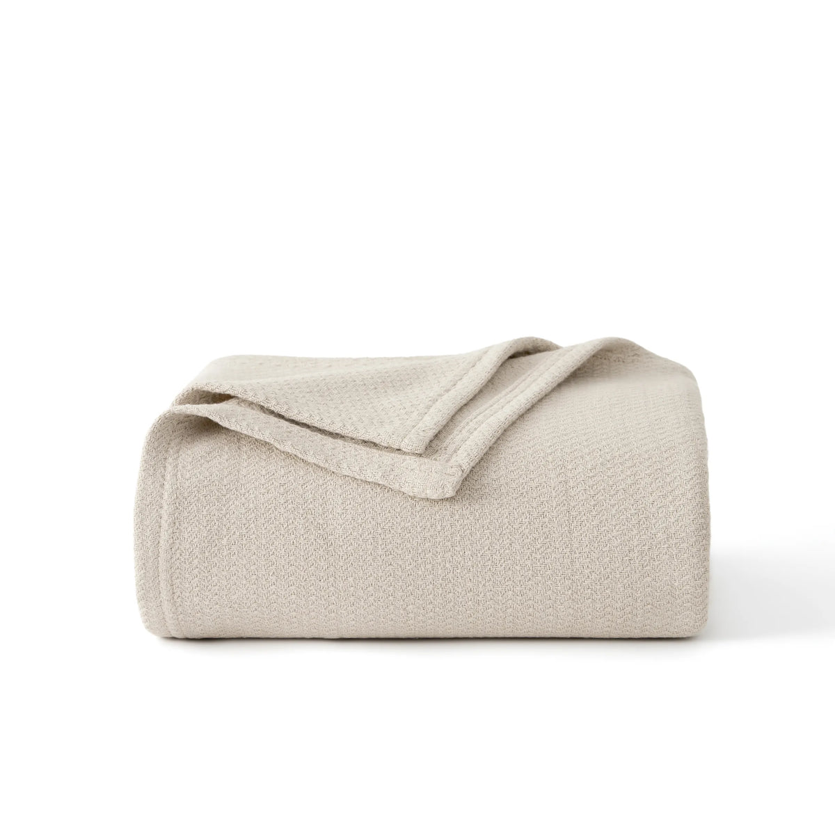 100% Cotton Herringbone Woven Blanket