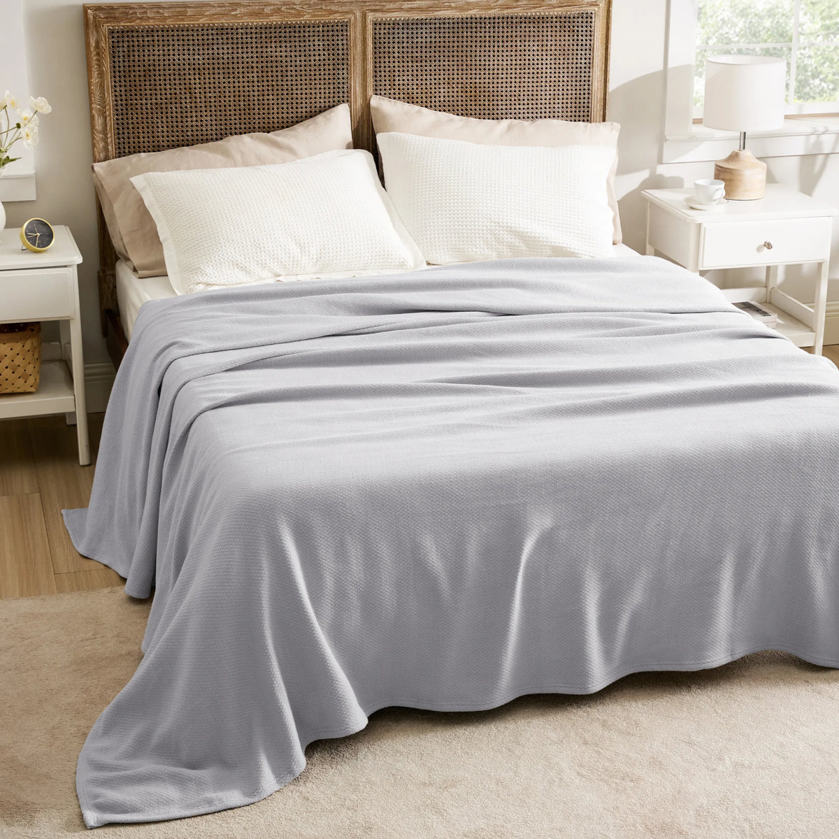100% Cotton Herringbone Woven Blanket
