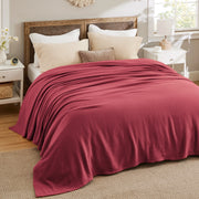 100% Cotton Herringbone Woven Blanket