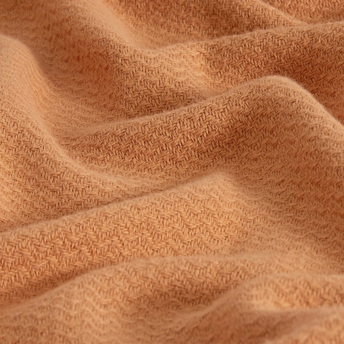100% Cotton Herringbone Woven Blanket
