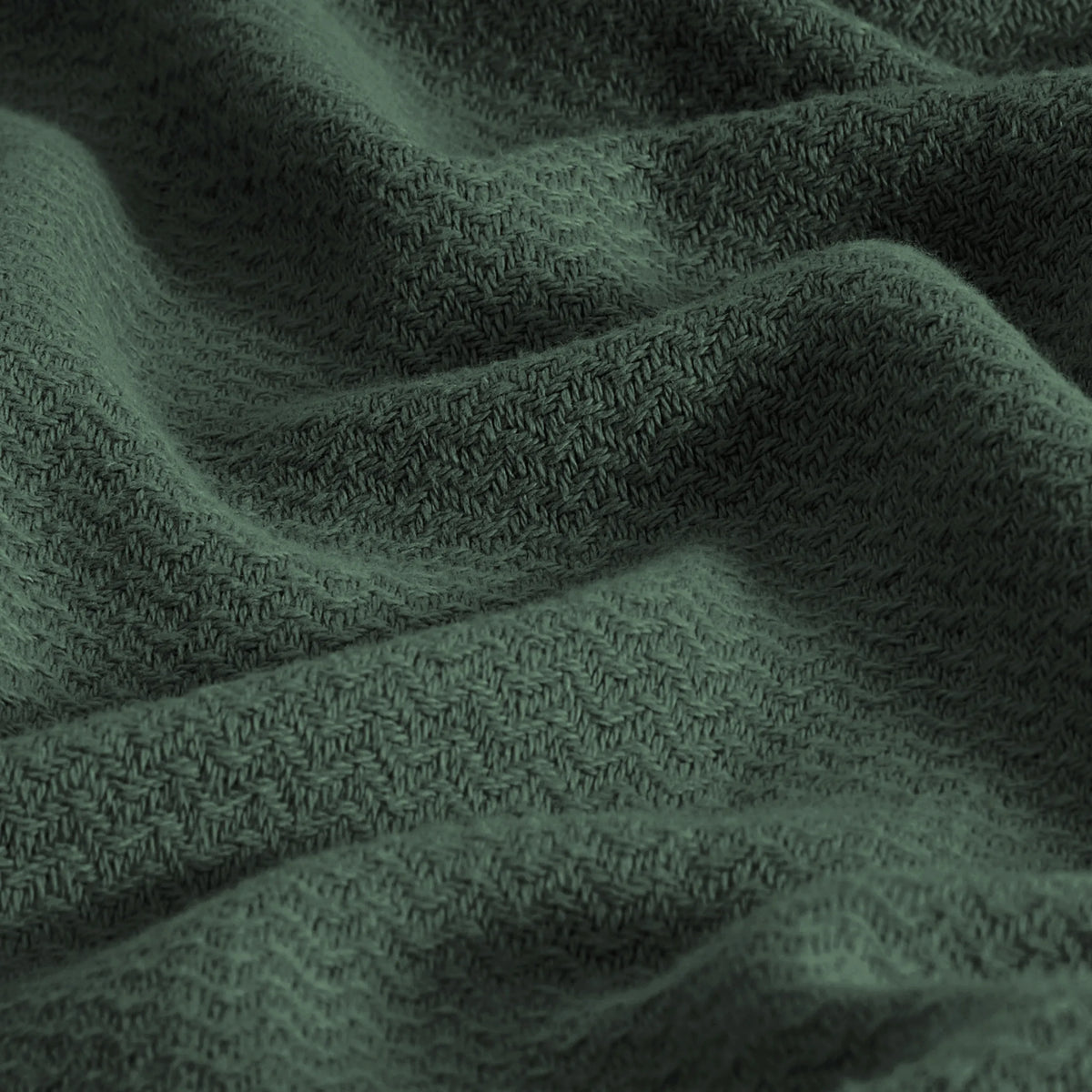 100% Cotton Herringbone Woven Blanket