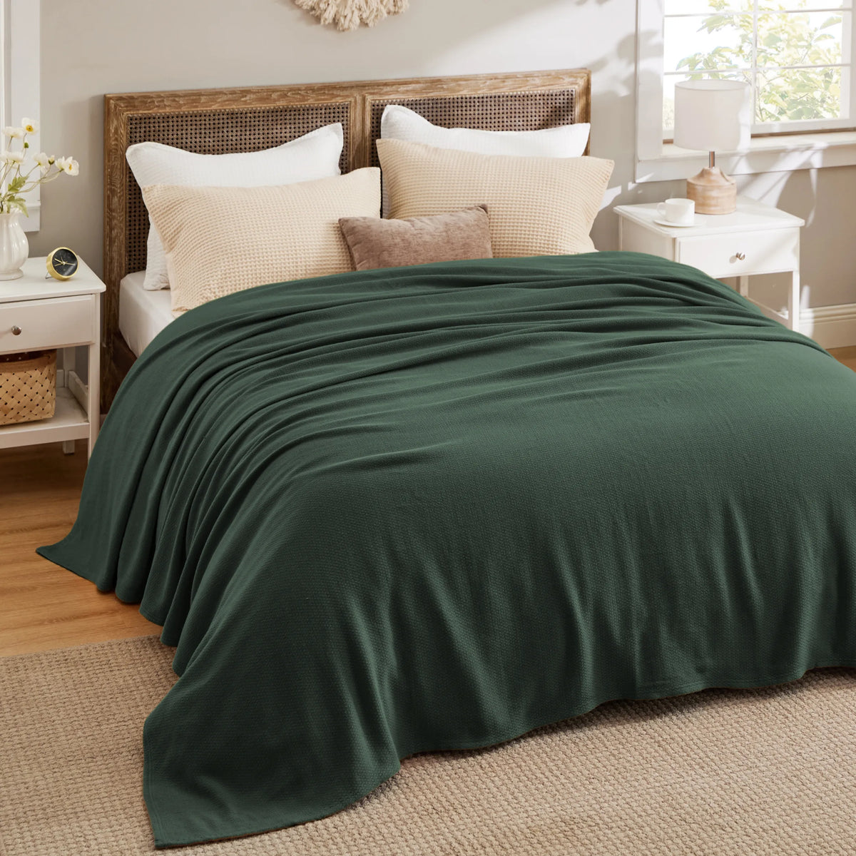 100% Cotton Herringbone Woven Blanket