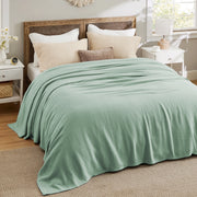 100% Cotton Herringbone Woven Blanket