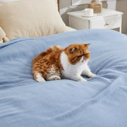 100% Cotton Herringbone Woven Blanket