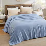 100% Cotton Herringbone Woven Blanket