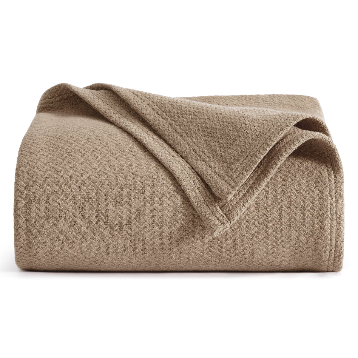 100% Cotton Herringbone Woven Blanket