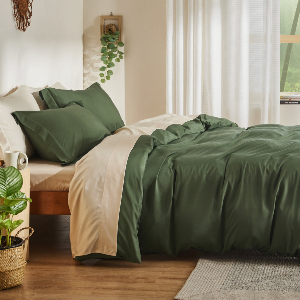 Rayon Derived from Bamboo Duvet Cover Set