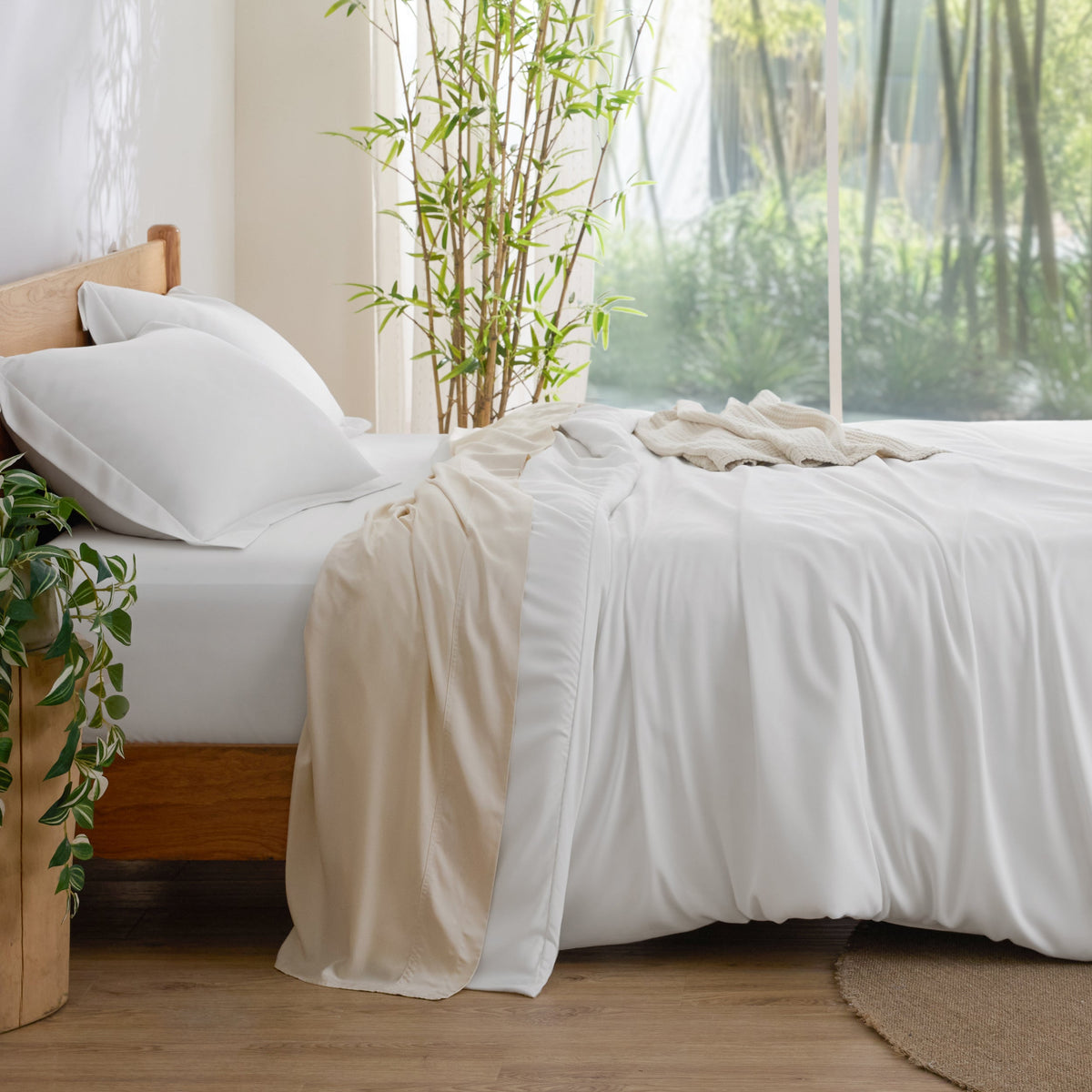 Rayon Derived from Bamboo Duvet Cover Set