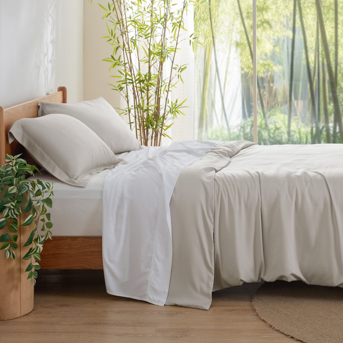 Rayon Derived from Bamboo Duvet Cover Set