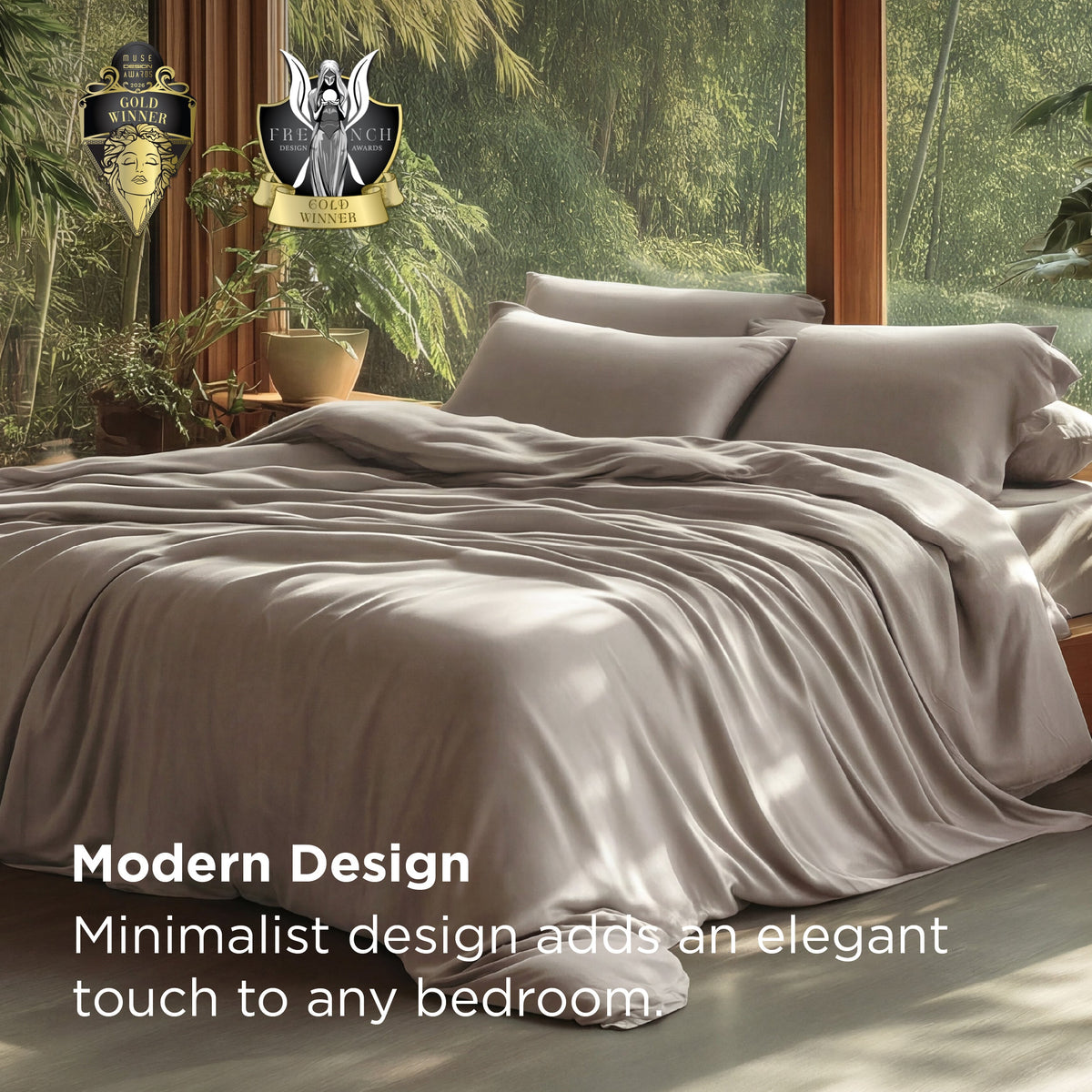 Rayon Derived from Bamboo Duvet Cover Set