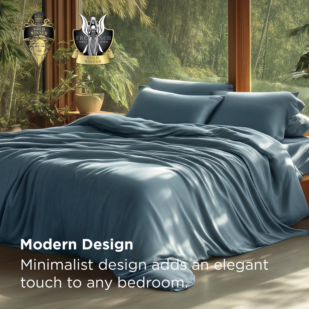 Rayon Derived from Bamboo Duvet Cover Set