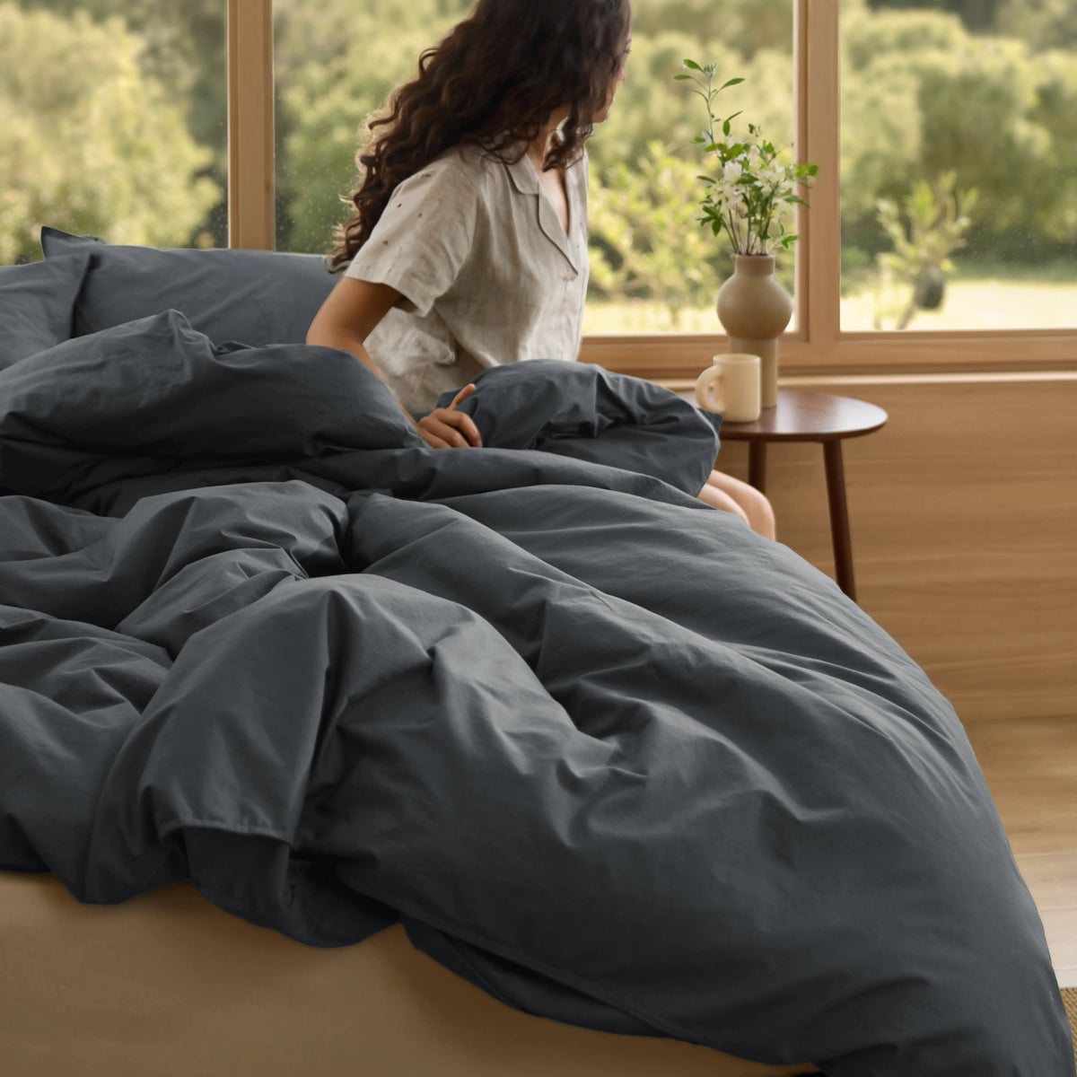 Slub Cotton Duvet Cover Set