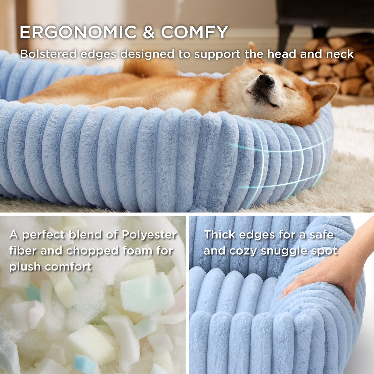 ComfyFleece® Rectangular Dog Bed