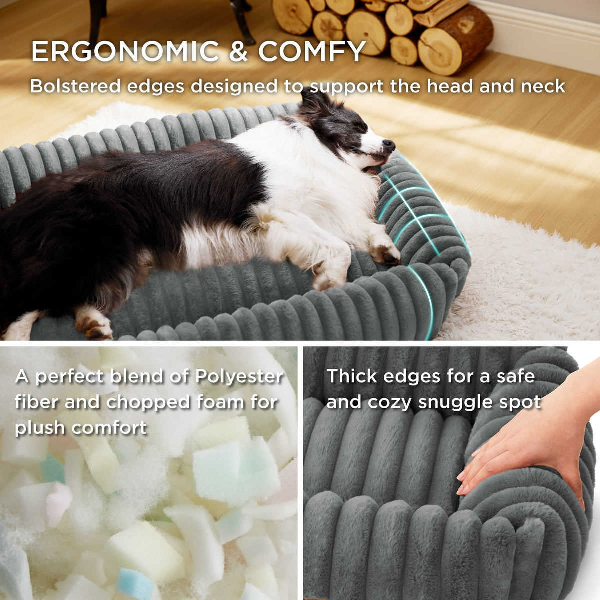 ComfyFleece® Rectangular Dog Bed