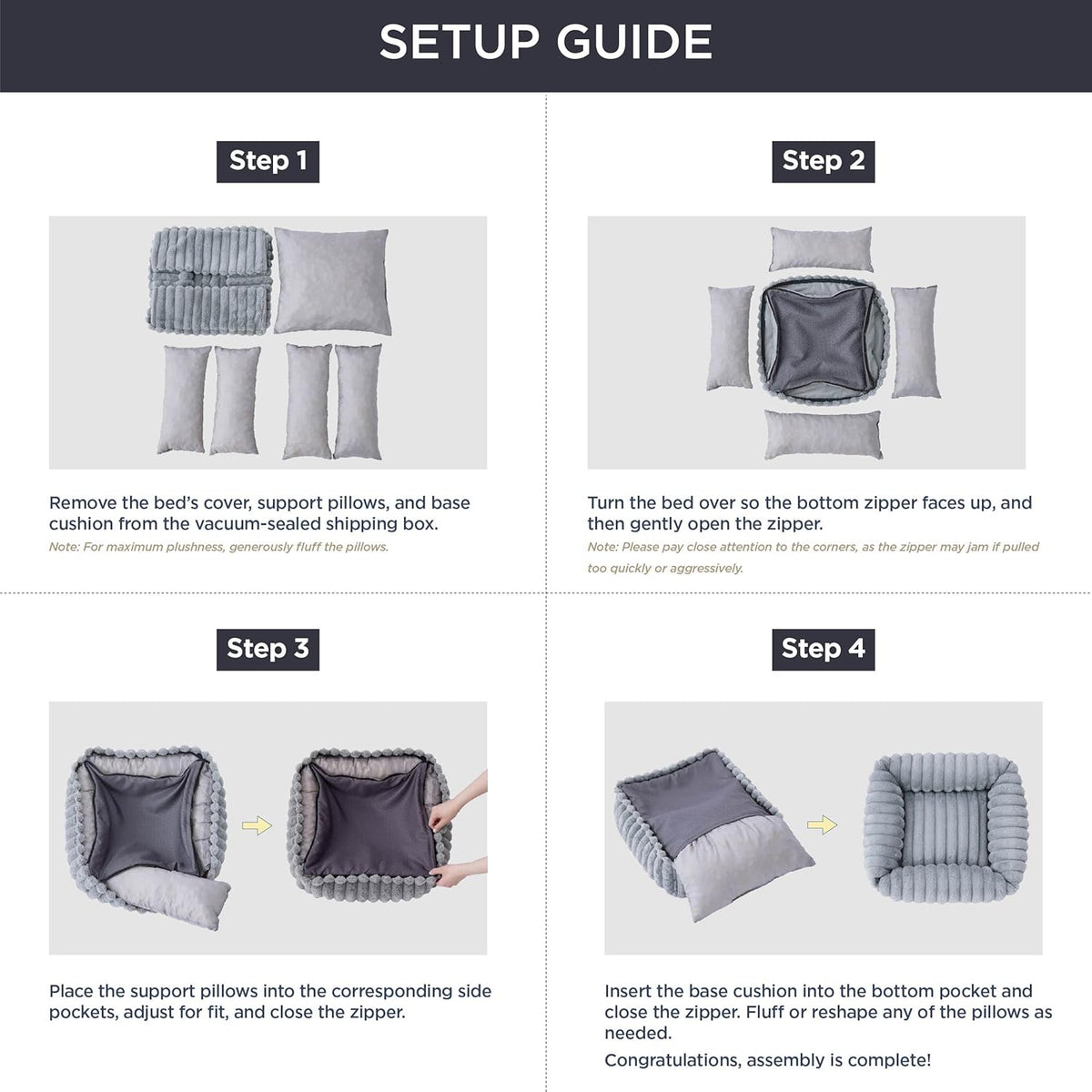 ComfyFleece® Rectangular Dog Bed