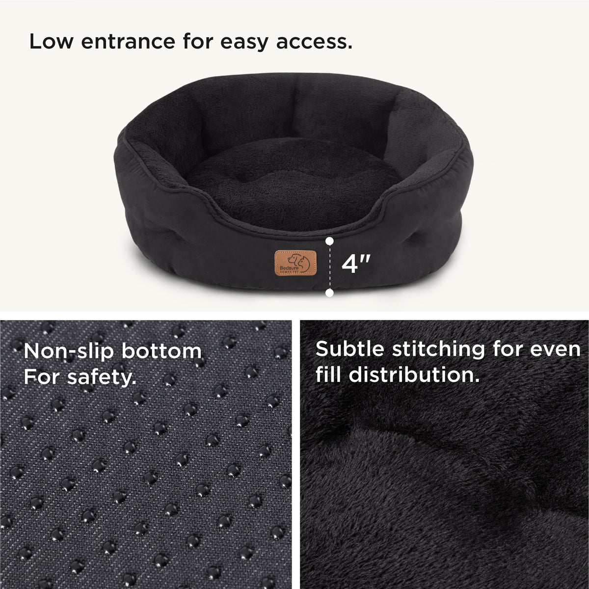 Solid Round Pet Bed