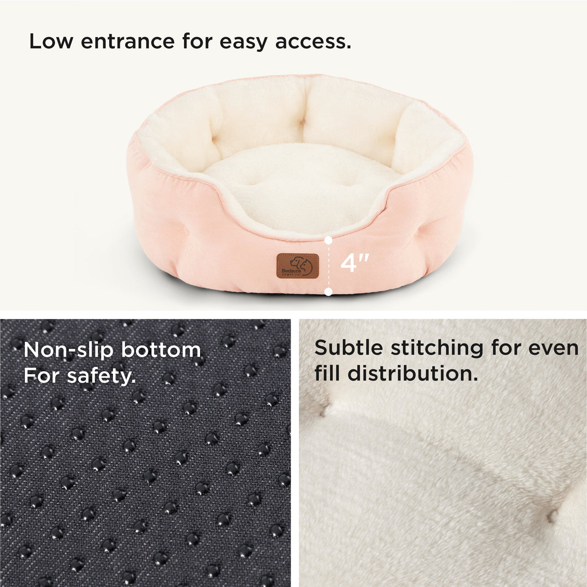 Solid Round Pet Bed