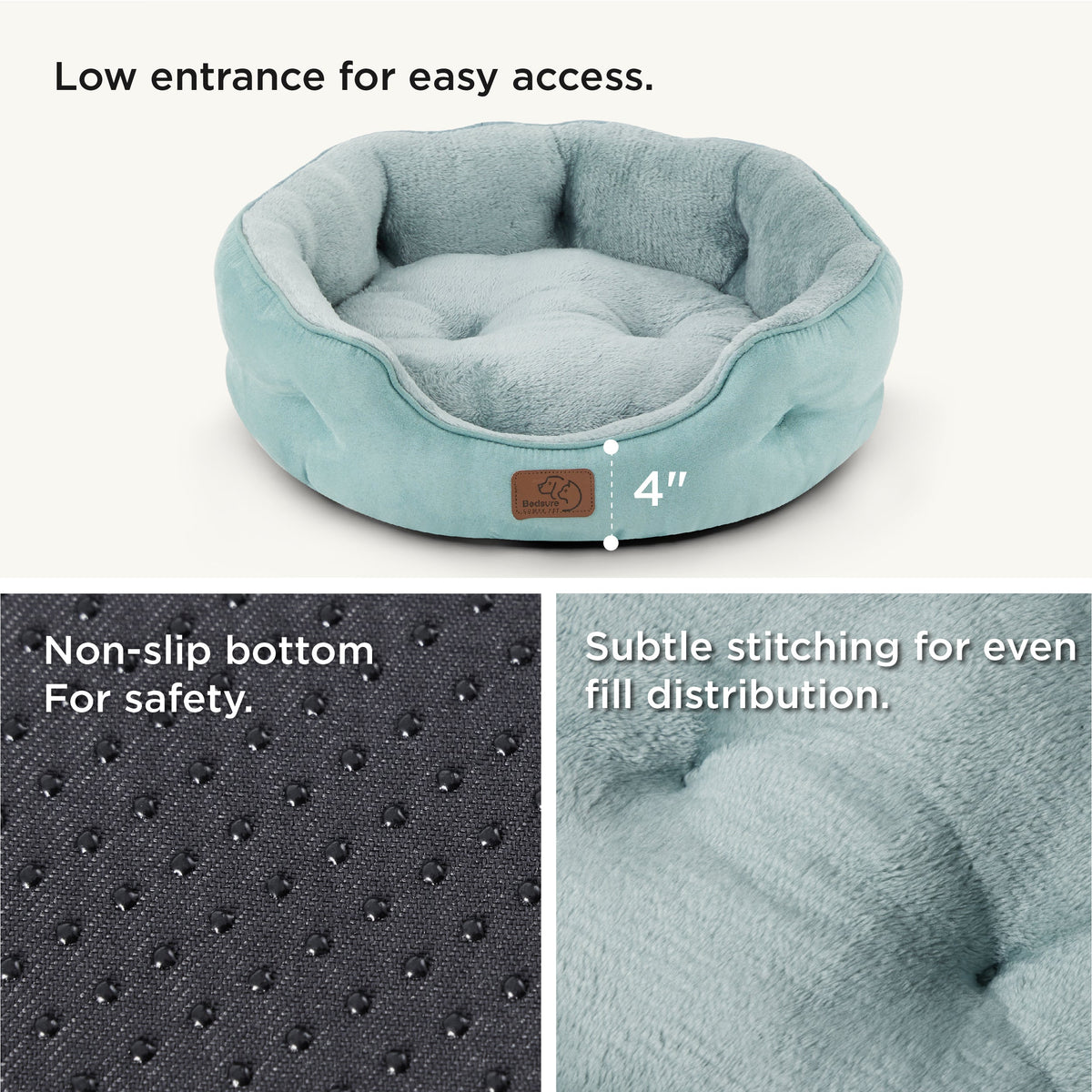 Solid Round Pet Bed