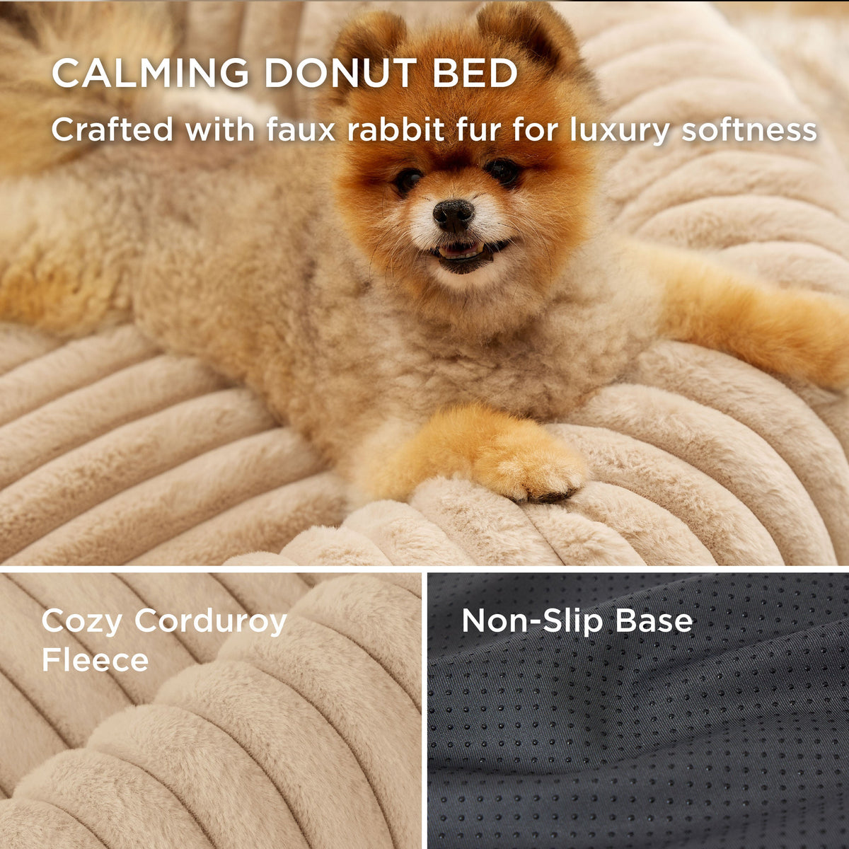 ComfyFleece® Donut Dog Bed