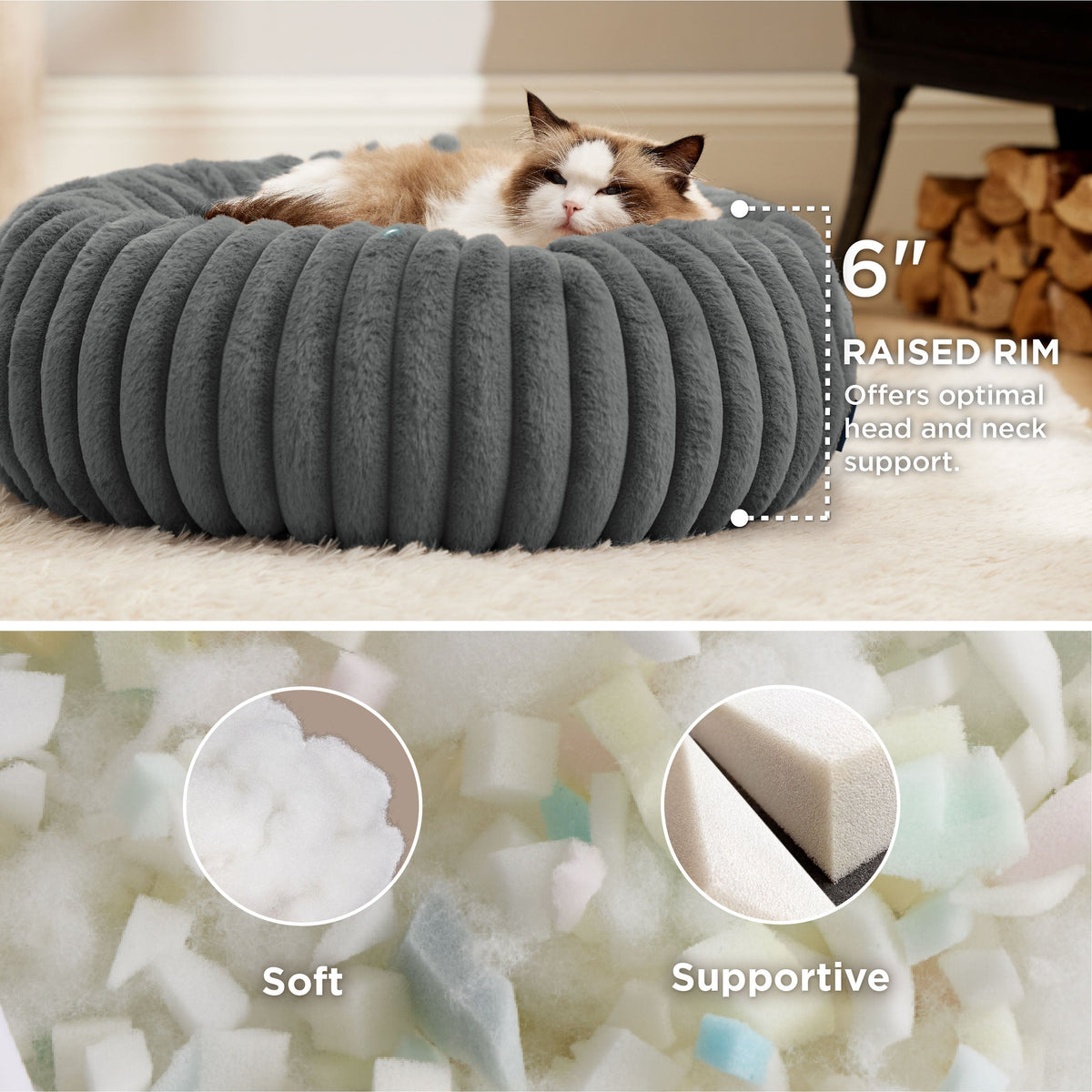 ComfyFleece® Donut Dog Bed