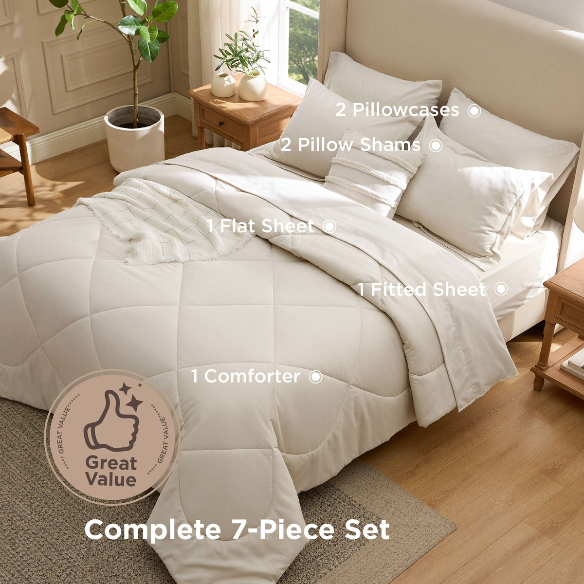 Diamond Quilted Bed-in-a-bag