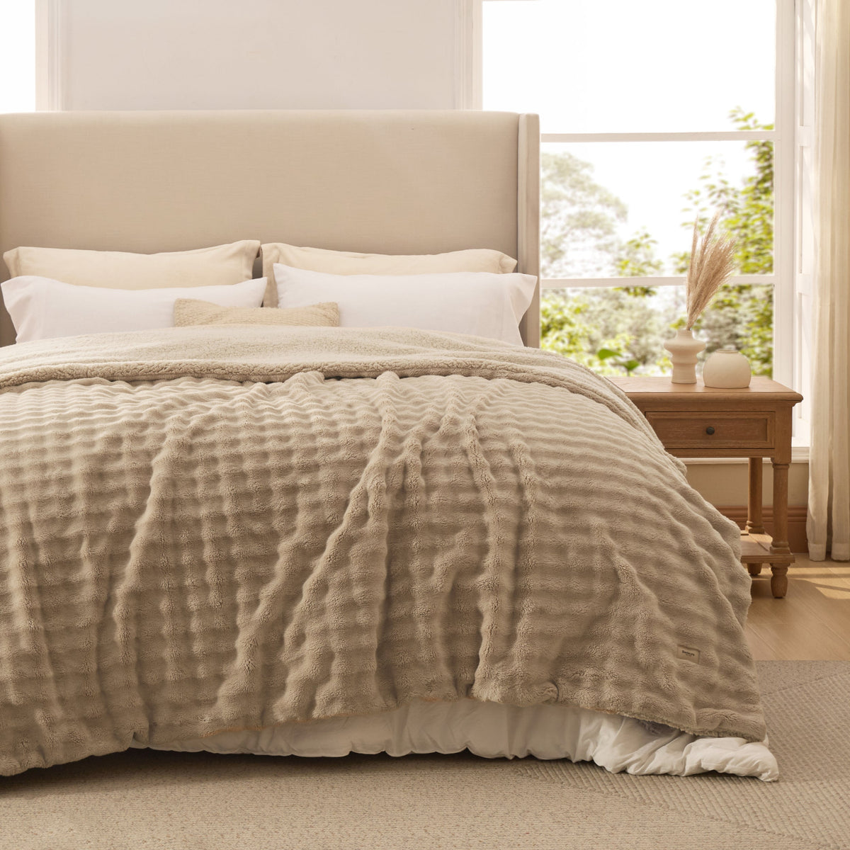 Bubble Sherpa Fleece Blanket