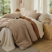 Striped Washed Cotton Duvet Cover Set