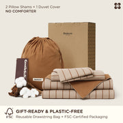 Striped Washed Cotton Duvet Cover Set