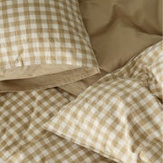 Gingham Washed Cotton Duvet Cover Set