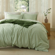Gingham Washed Cotton Duvet Cover Set